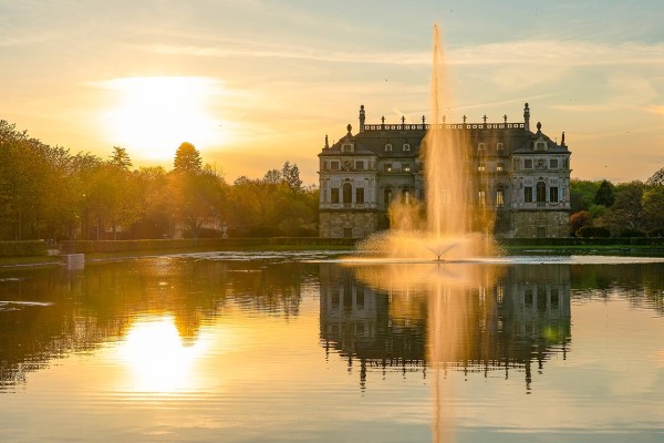 Wandbild Dresden - Das Palais im Sonnenuntergang (Motiv DMDD46)