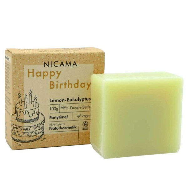 NICAMA Seife - Happy Birthday - Lemon-Eukalyptus
