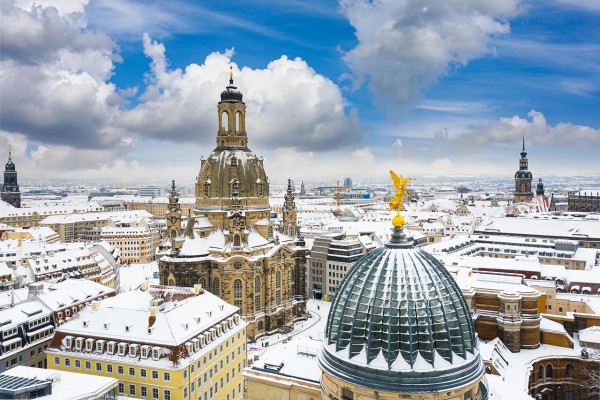 Wandbild Dresden - Die Frauenkirche und die Zitronenpresse (Motiv DMDD43)