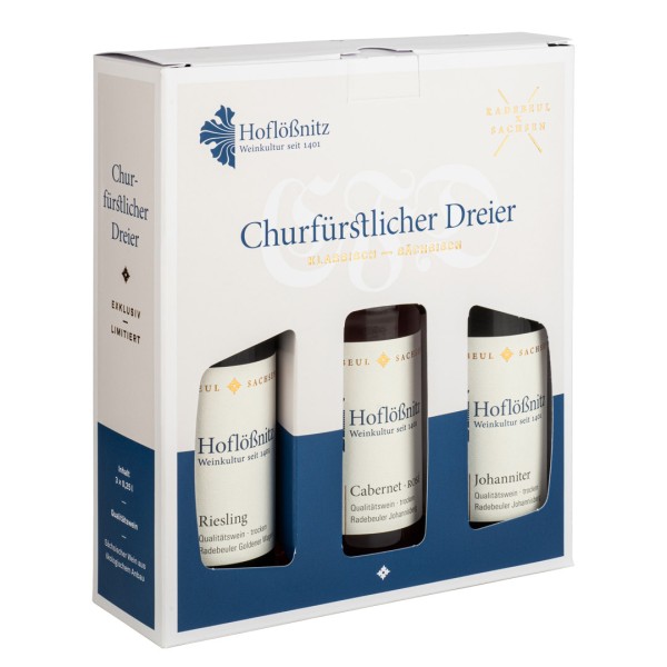 Hoflößnitz Wein - Churfürstlicher Dreier 2023 - Set mit 3 Qualitätsweinen