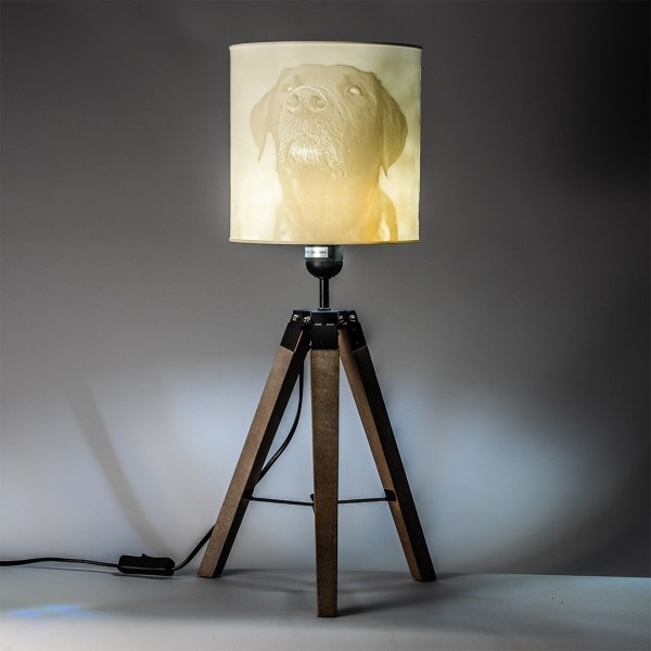 Personalisierte 3D-Fotolampe Dreibein - individuelles Fotomotiv