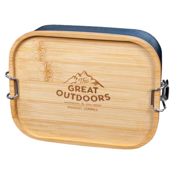 Brotdose "The Great Outdoors" - Edelstahl mit Holzdeckel