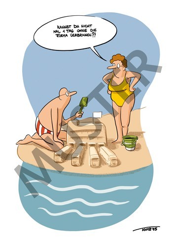 Postkarte Strandfirma