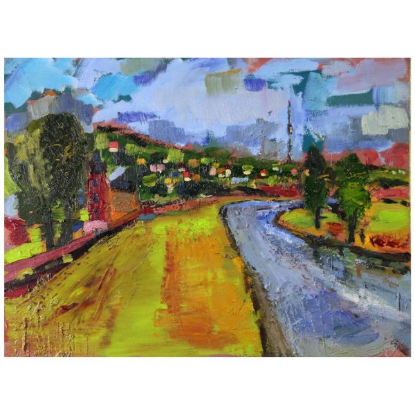 Olaf Amberg - Blick ins Elbtal - Originalgemälde