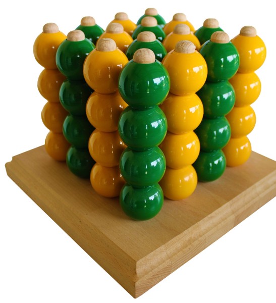 Spiel Vier gewinnt 3D - grün/gelb