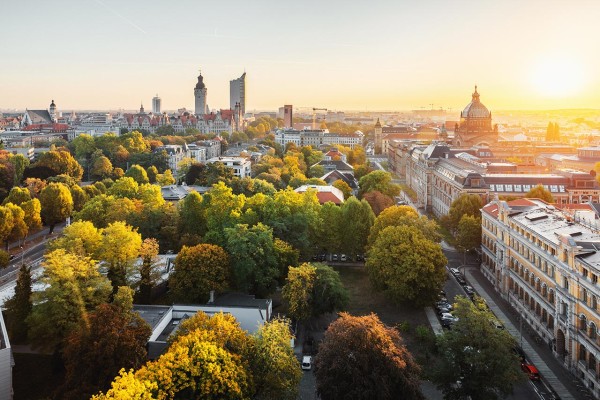 Wandbild Leipzig - Herbstliche Skyline (Motiv PK24)