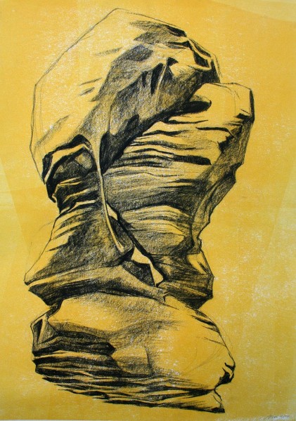 Anne Kern Zeichnung - Felsskulptur II