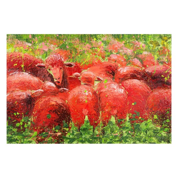 Elke Heber - Rote Schafe in der Entengrütze