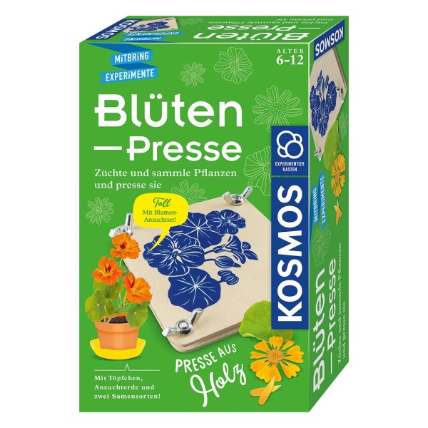 Blüten-Presse Experimentierkasten inkl. Pflanzen-Anzucht-Set - Kreativset für Kinder